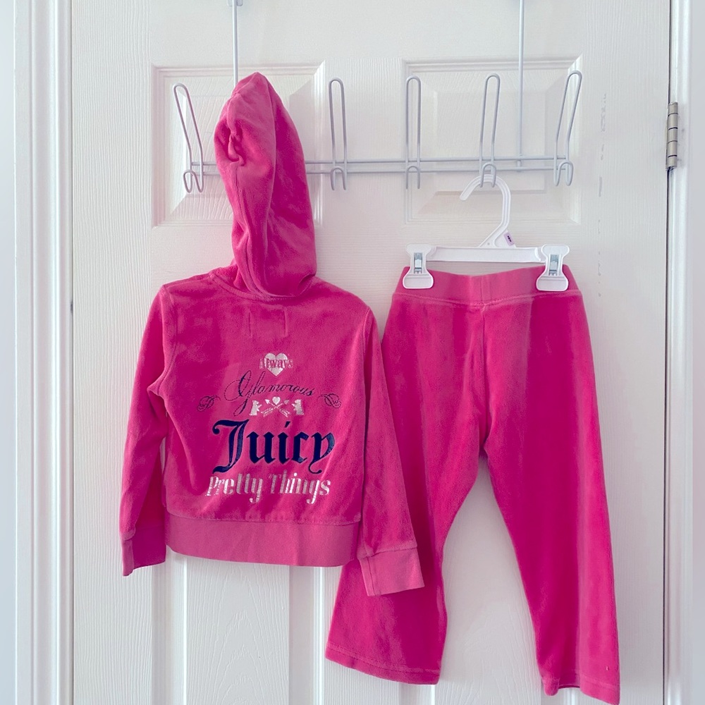Juicy Couture Girls, XSmall 2/3, set:pants and zip up